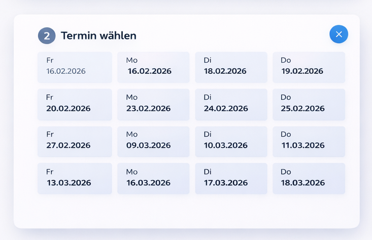 Termin wählen